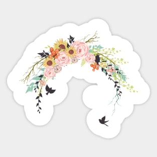 Earth Day Floral Splash Sticker